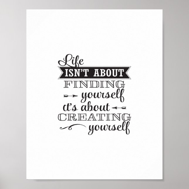 life isn't about in finding yourself it's about cr poster (Front)