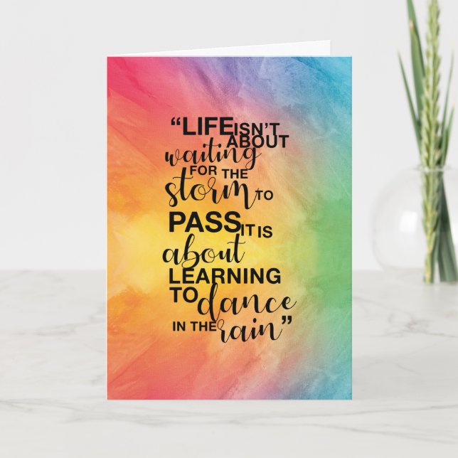 "Life isn't about" quote Card (Front)