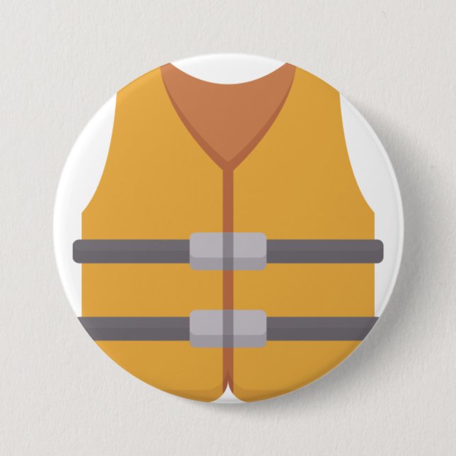 Life jacket 7.5 cm round badge (Front)