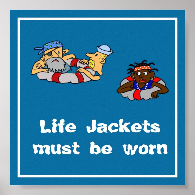 Life Jackets must be worn poster (Front)