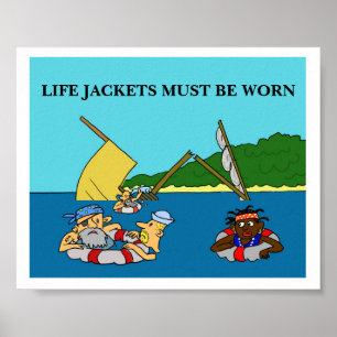 Life jackets must be worn sign