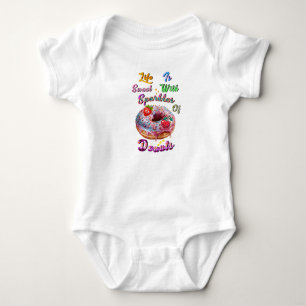 Life Jersey Is Sweet With Sparkles Of Doughnuts Baby Bodysuit