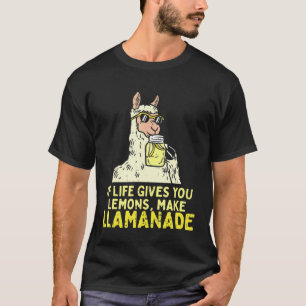 Life Lemons Make Llamanade Llama Alpaca Puns T-Shirt