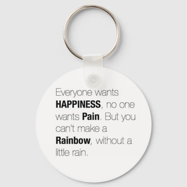 Life Lesson Quote. Key Ring (Front)