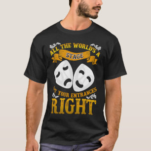 Life Lesson T Comedy Tragedy Masks Stage Craft T-Shirt