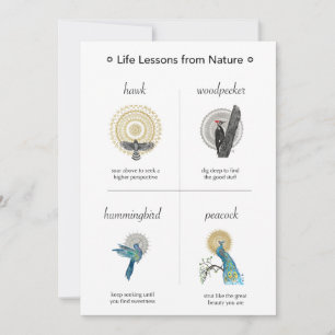 Life Lessons from Nature Large Flat Card