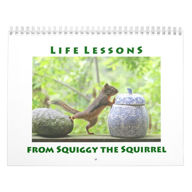 Life Lessons from Squiggy the Squirrel Calendar (Cover)