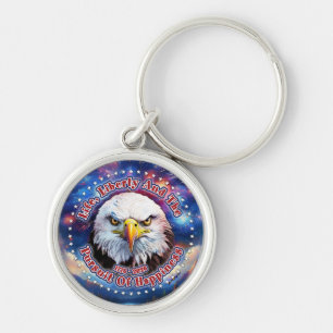 Life, Liberty And The Pur Brown Eagle Firework M Key Ring