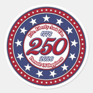 Life, Liberty And The Pursuit Of Happiness Classic Round Sticker