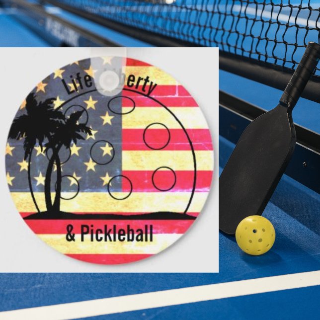 Life Liberty & Pickleball USA Key Ring (Creator Uploaded)
