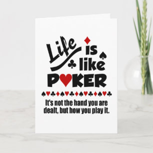 LIFE LIKE POKER custom greeting cards