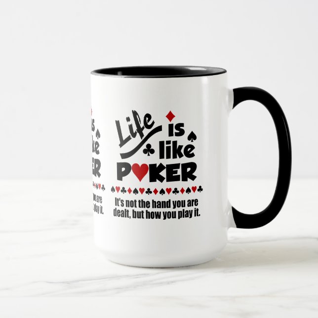 LIFE LIKE POKER custom mugs (Right)