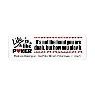 Life Like Poker Return Address Label