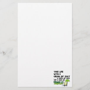 Life, Lime, Salt, TEQUILA! Cocktail Humour Stationery