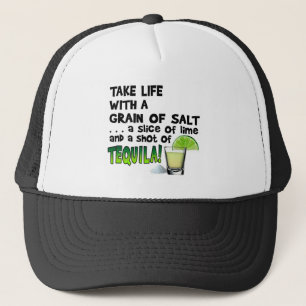 Life, Lime, Salt, TEQUILA! Cocktail Humour Trucker Hat