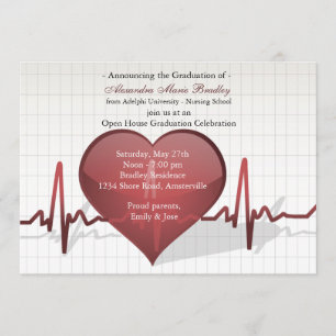 Life Line Medical Graduation Invitation