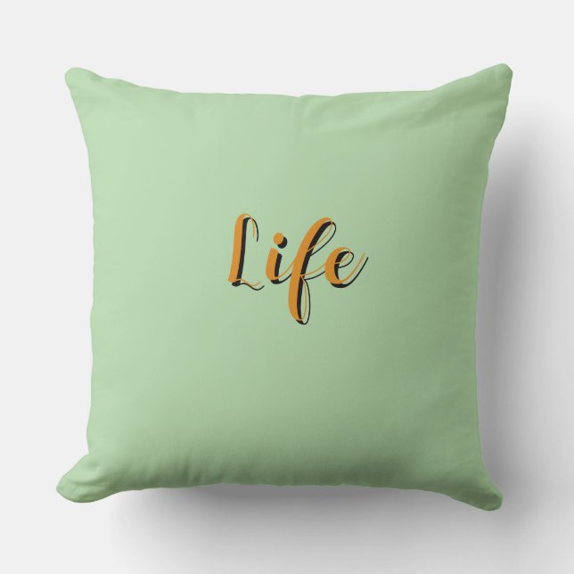  Life Logo Lt Green    Cushion (Front)