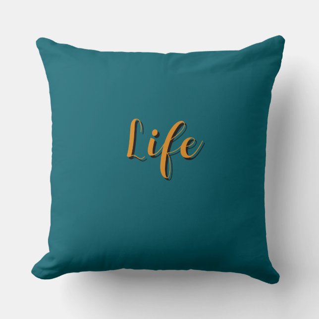  Life Logo Teal      Cushion (Front)