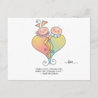 LIFE & LOVE Postcard by April McCallum