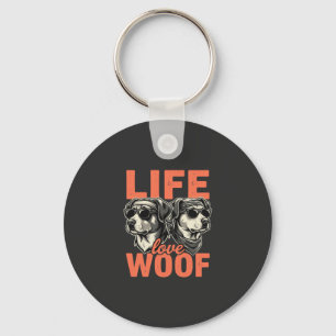 Life Love Woof Dog Lover Key Ring