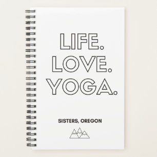Life.Love.Yoga. Spiral Notebook Planner