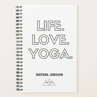 Life.Love.Yoga. Spiral Notebook Planner