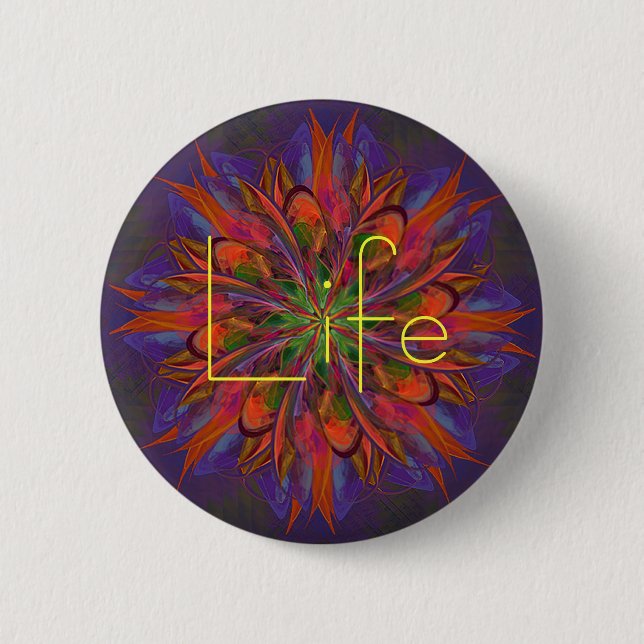 Life Mandala 6 Cm Round Badge (Front)