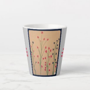 Life mantra and flowers latte mug
