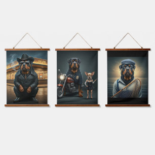 Life Moments with Maximus the Rottie Hanging Tapestry