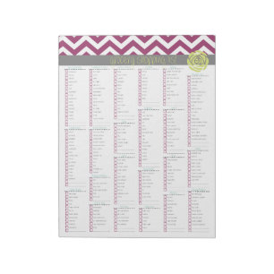 Life.More Organised. Grocery Shopping List Tearpad Notepad