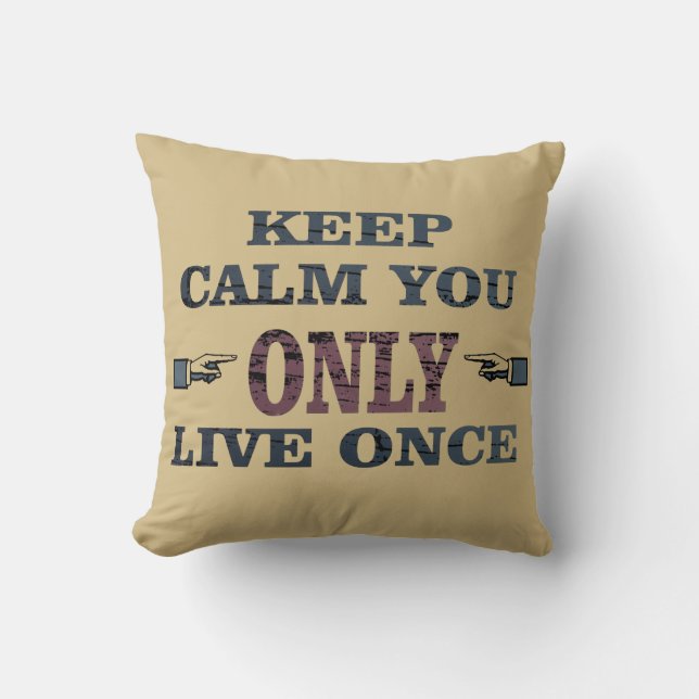 Life Motivational quote Cushion (Front)