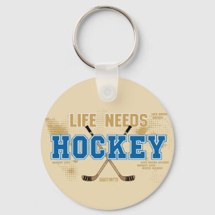 Life Needs Hockey Key Ring