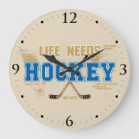 Life Needs Hockey Man Cave Room Decor