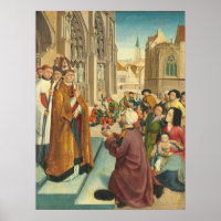 Life of a Bishop Saint - St. Giles Fine Art Poster