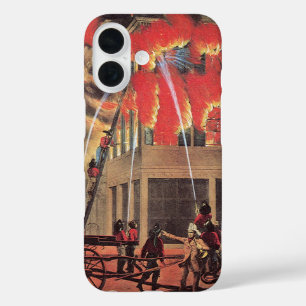 Life of a Fireman, Vintage Business Firemen Fire iPhone 16 Case