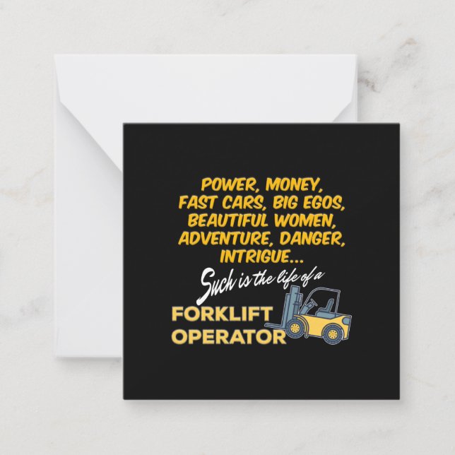 Life of a Forklift Operator Card (Front)