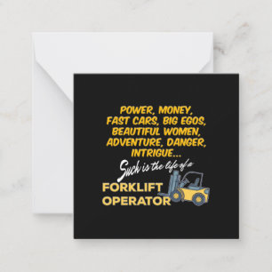 Life of a Forklift Operator Card