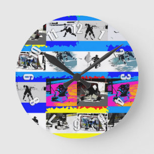 Life of a Hockey Player - Ice Hockey Round Clock