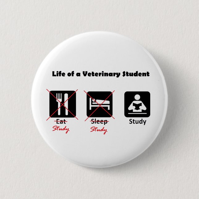 Life of a Vet Student Button (Front)