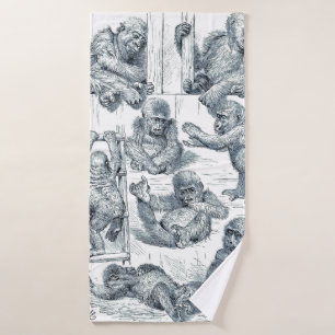 Life of a Young Gorilla Bath Towel Set