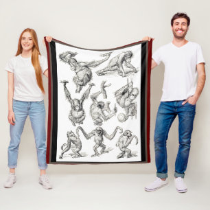 Life of a Young Orangutan Fleece Blanket