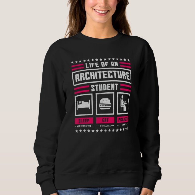 Life Of An Architecture Student Architect Sweatshirt (Front)