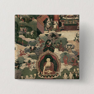 Life of Buddha Sakymuni 15 Cm Square Badge