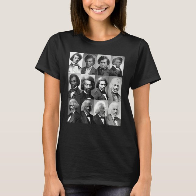 Life Of Frederick Douglass Shirt-Retro Black Histo T-Shirt (Front)