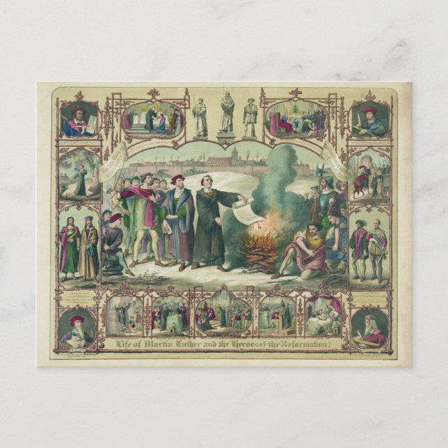 Life of Martin Luther & Heroes of the Reformation Postcard (Front)