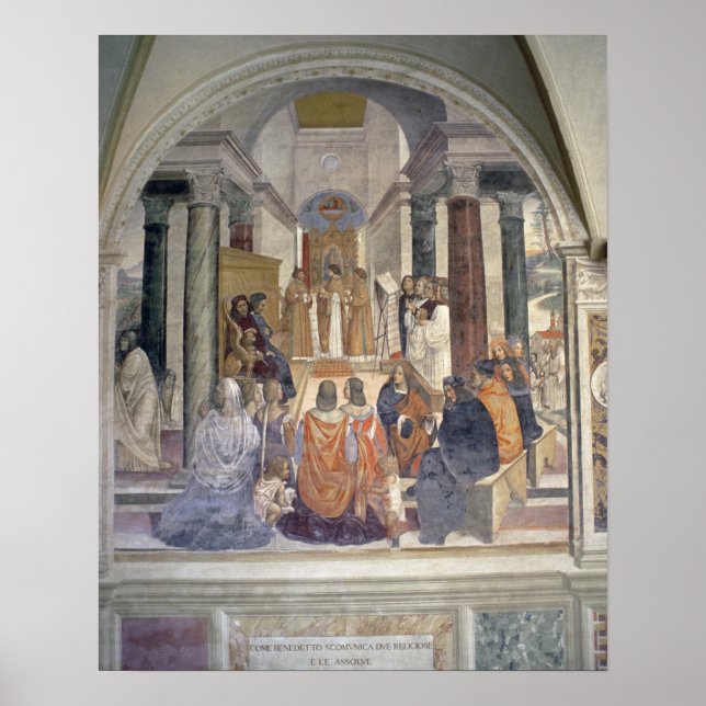 Life of St. Benedict (fresco) (detail) Poster (Front)