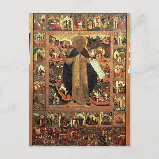 Life of St. Sergius of Radonesh, 1640s Postcard (Front)