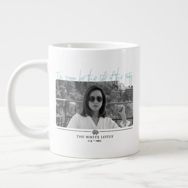 Life of the Party - The White Lotus Large Coffee Mug (Left)