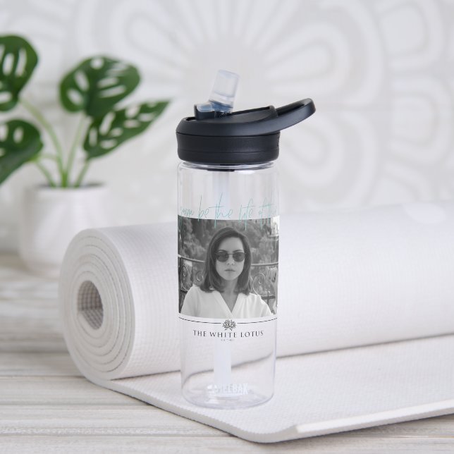 Life of the Party - The White Lotus Water Bottle (Yoga)