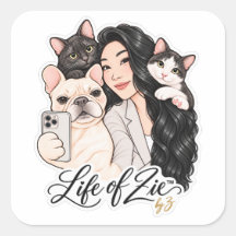 Life of Zie™ | Cute Pet Portrait Sticker